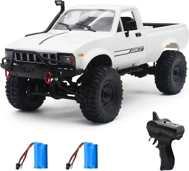 Mostop RC Crawler 1/16 Scale 4WD Offroad Rock Crawler Climbing Vehicle RC Truck Toys, C24-1 Throttle & Steering Control Pickup Truck 2.4Ghz Remote Control Children RC Car for Kids
