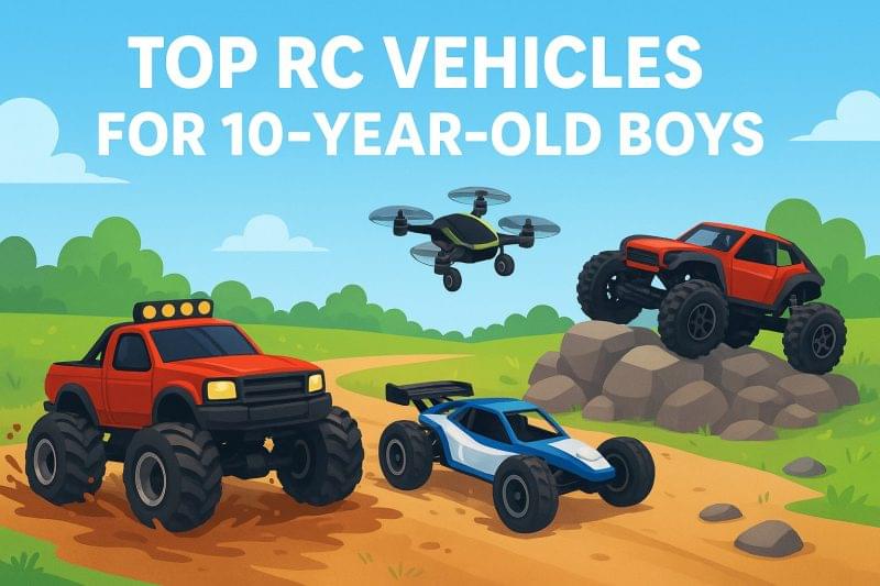 a cartoon of a car and a drone