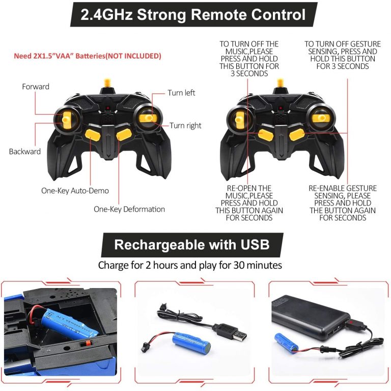 Lamborghini remote control Red Colored Robot Transferable Car by Jeestam
