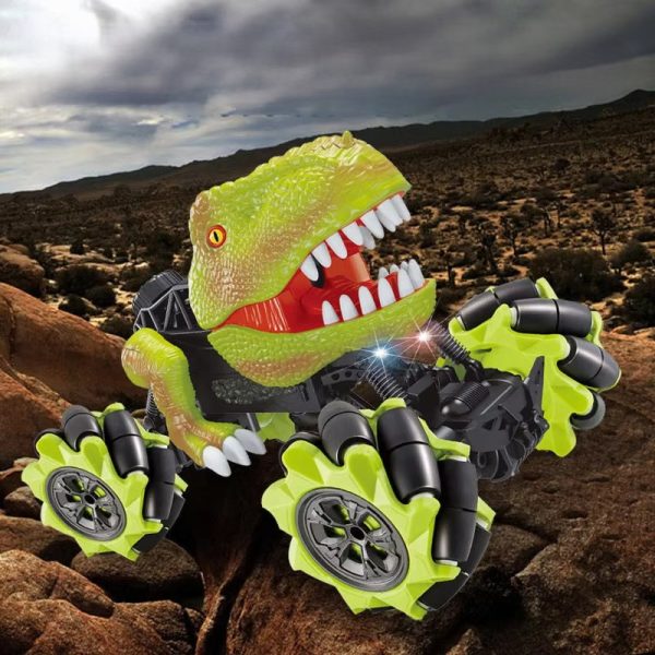 Roar into Action: Dino-Themed RC Cars with LED Lights and Music