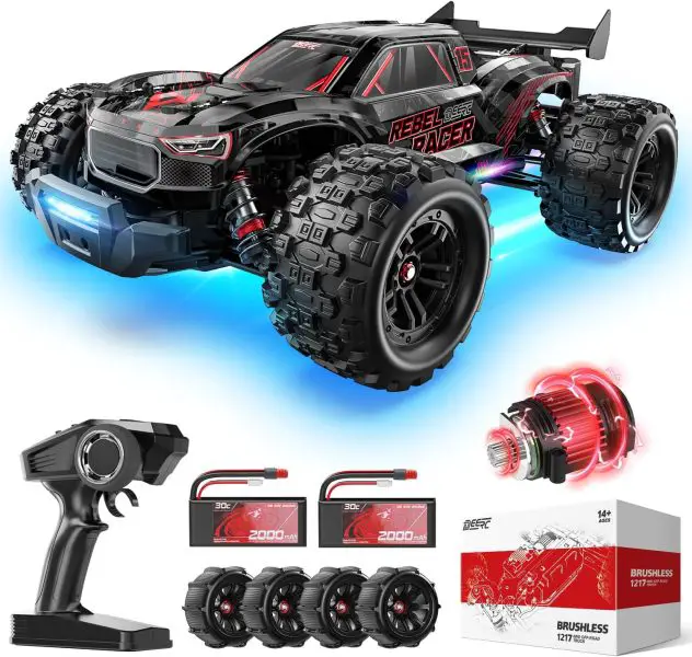 DEERC 1:14 Fast Brushless RC Cars for Adults